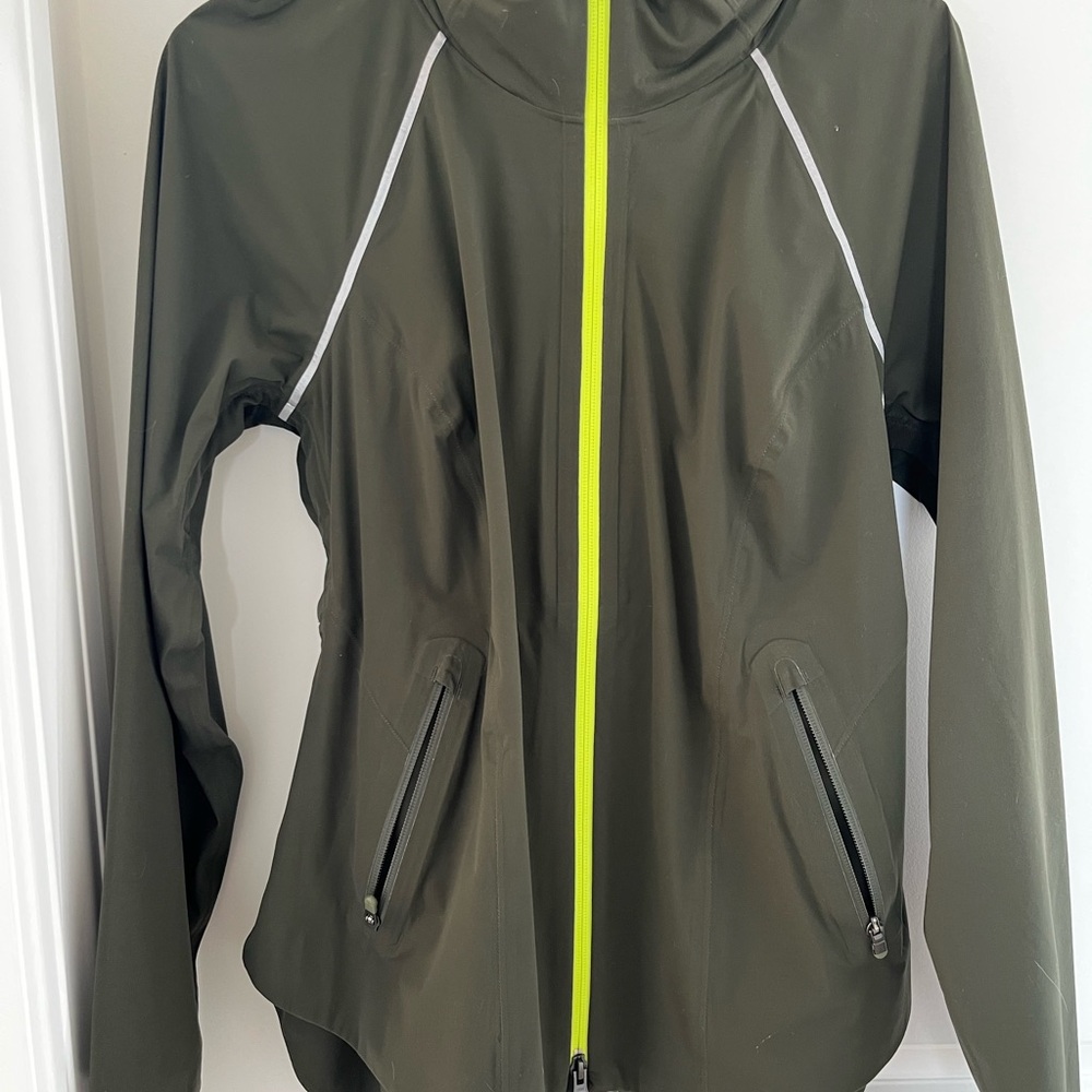Athleta Patterned Jacket with Neon Accents